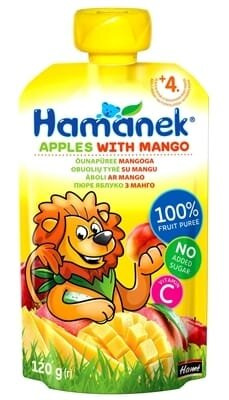 Пюре фруктове Hame Hamanek Яблуко і манго, 120 г