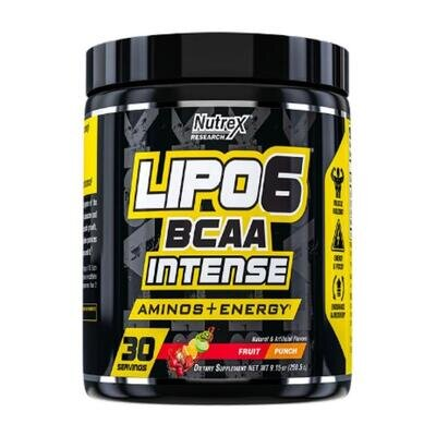 Амінокислоти Nutrex Research Lipo-6 BCAA Intense, фруктовий пунш, 30 порцій