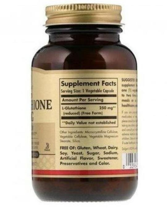 L-глутатіон Solgar L-Glutathione 250 мг вег. капсули №30