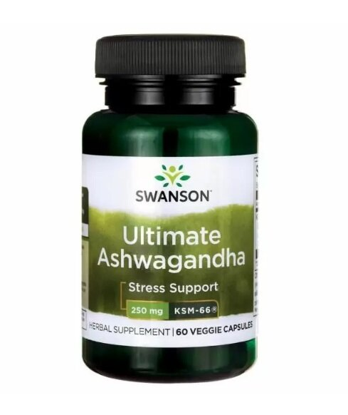 Ашваганда Swanson Ultimate Ashwagandha екстракт коріння 250 мг, 60 капсул