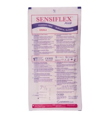 Рукавички хірургічні Sensiflex латексні без пудри розмір 7,5 стерильні, 1 пара