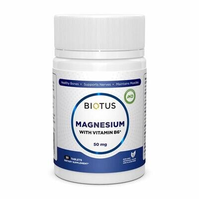 Магній і вітамін В6 Biotus Magnesium with Vitamin B6 таблетки №30