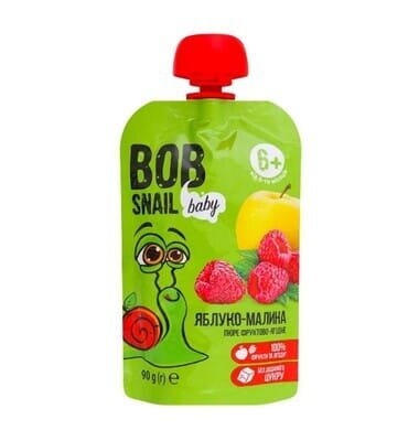 Пюре фруктове Bob Snail Baby для дітей з 6 місяців Яблуко-малина, 90 г