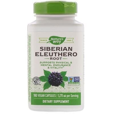 Елеутерокок сибірський корінь Nature's Way Siberian Eleuthero 1275 мг, 180 капсул