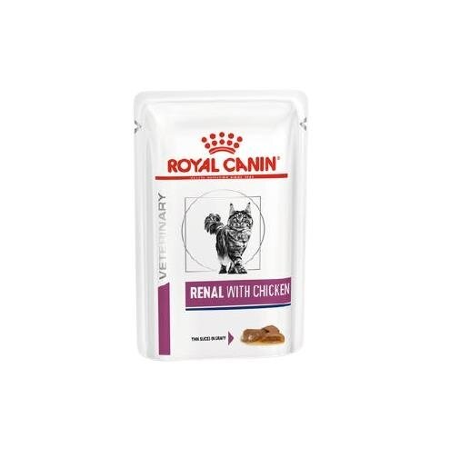 Корм вологий Royal Canin Renal Feline Chiken Pouches для дорослих кішок з хронічною нирковою недостатністю, 85 г