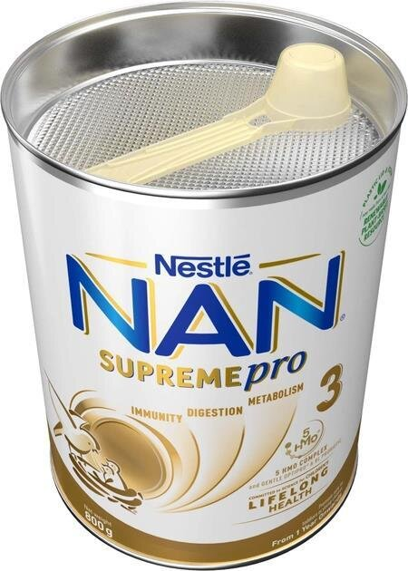 Суміш суха молочна NAN Supreme Pro 3 з олігосахаридами для харчування дітей від 12 місяців, 800 г