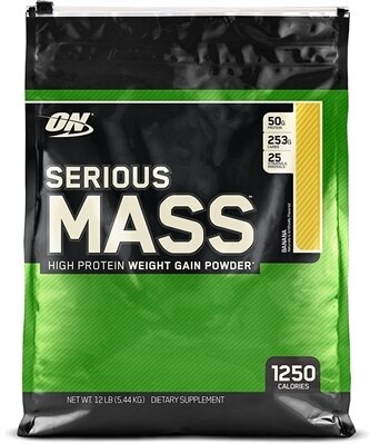 Гейнер Optimum Nutrition Serious Mass, банан, 5,45 кг