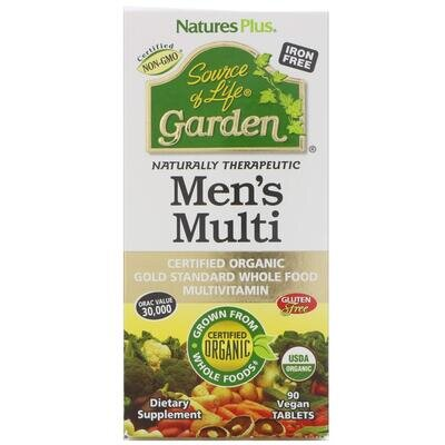 Мультивітаміни для чоловіків Nature's Plus Source of Life Garden Men's Multi, 90 таблеток