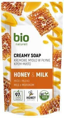 Крем-мило Bio Naturell Мед та Молоко, дой-пак, 460 мл