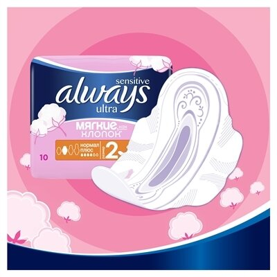 Прокладки гігієнічні Always Ultra Sensitive Нормал Плюс, 20 шт