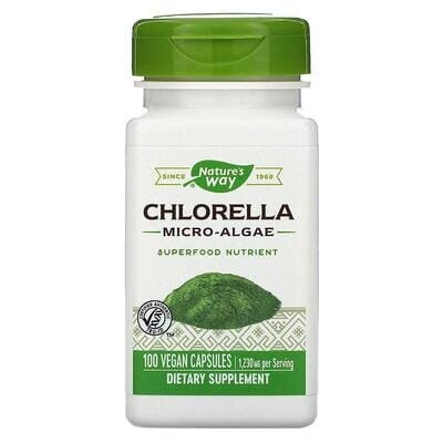 Хлорела Nature's Way Chlorella мікроводорості 1230 мг, 100 капсул
