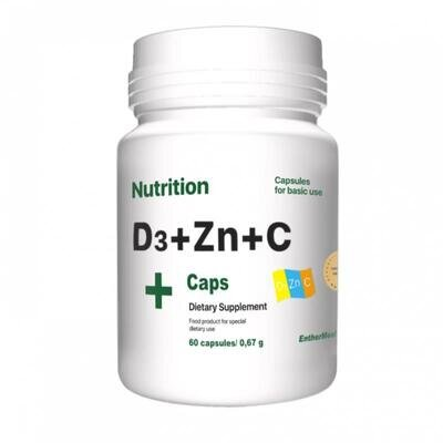 Вітамінно-мінеральний комплекс AB PRO EntherMeal D3+Zinc+С, 60 капсул