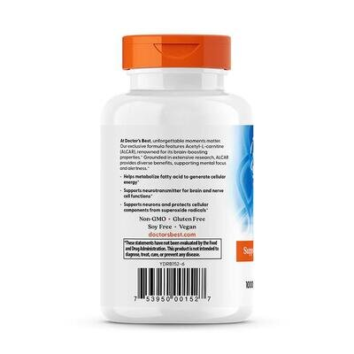 Ацетил-L-карнітин Doctor's Best Acetyl-L-Carnitine, 120 капсул