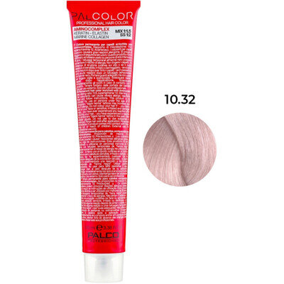 Крем-фарба для волосся Palco Professional Color № 10.32 платиновий блонд фіолетовий золотистий, 100 мл