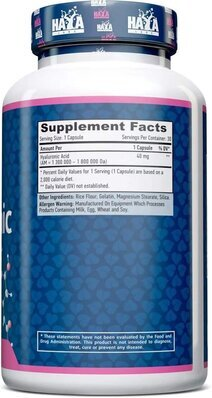 Гіалуронова кислота Haya Labs Hyaluronic Acid капсули по 40 мг №30