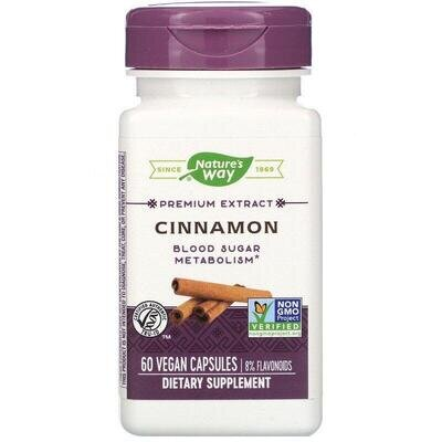 Кориці екстракт Nature's Way Cinnamon стандартизований, 60 капсул