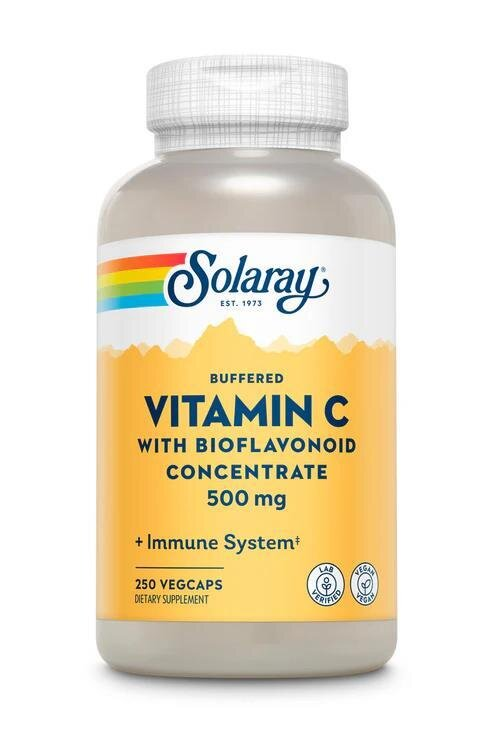 Вітамін С Solaray Buffered Vitamin C 500, 250 веганських капсул