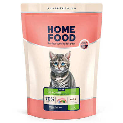 Корм сухий Home Food Kittens для кошенят з куркою, 1,6 кг