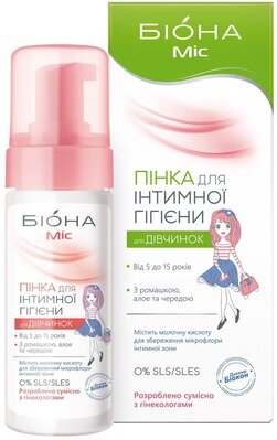 Пінка для інтимної гігієни Біокон Біона Міс для дівчаток, 150 г