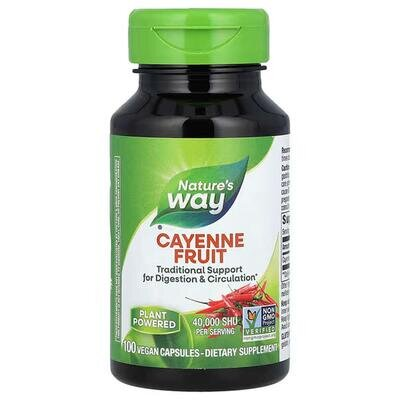 Каєнський перець Nature's Way Cayenne 40,000 SHU/г, 100 капсул