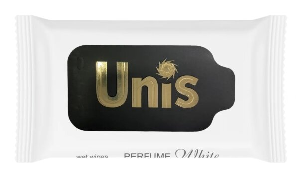 Серветки вологі Unis Perfume White антибактеріальні, 15 шт