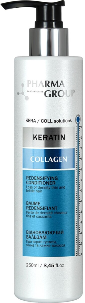 Бальзам для волосся Pharma Group Laboratories Keratin+Collagen відновлюючий, 250 мл