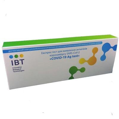 Тест-експрес IBT SARS-CoV-2 COVID-19 Ag test для виявлення антигенів коронавірусу, 1 штука