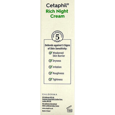 Крем для обличчя Cetaphil Rich Night Cream нічний для сухої та чутливої шкіри, 50 г