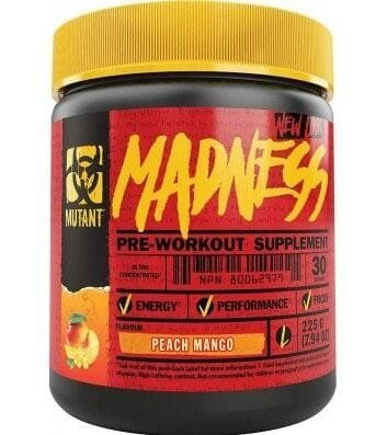 Передтренувальний комплекс Mutant Madness, персик-манго, 225 г