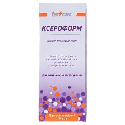 Ксероформ порошок н/ш по 10 г у флак. полім. з насад.