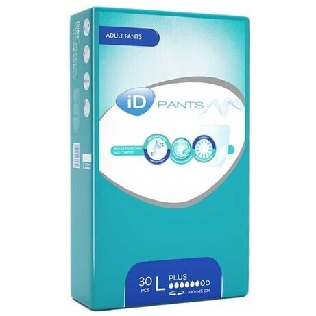 Підгузки-трусики для дорослих iD Pants Plus, розмір L, 30 штук