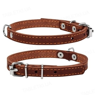 Нашийник Collar 01336 одинарний, коричневий, 32-40 см 20 мм