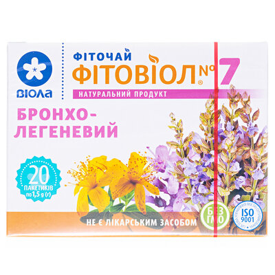 Фіточай Фітовіол №7 Бронхо-легеневий по 1.5 г №20 у філ.-пак.