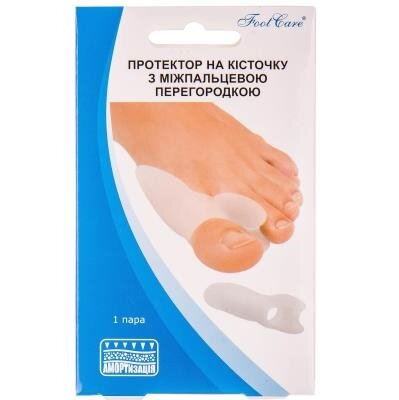 Протектор на кісточку Foot Care GB-02 з міжпальцевою перегородкою, гелевий, розмір S (до 38)