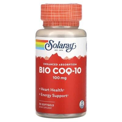 Біо Коензим Q10 Solaray Bio COQ-10, 30 м'яких капсул