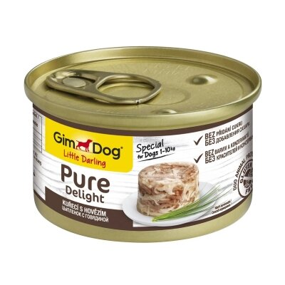 Корм вологий для собак GimDog LD Pure Delight з куркою і яловичиною, 85 г
