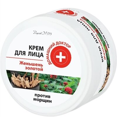 Крем для обличчя Домашній Доктор Женьшень золотий, 100 мл
