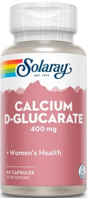 Кальцію D-глюкарат Solaray Calcium D-Glucarate 400 мг, 60 капсул