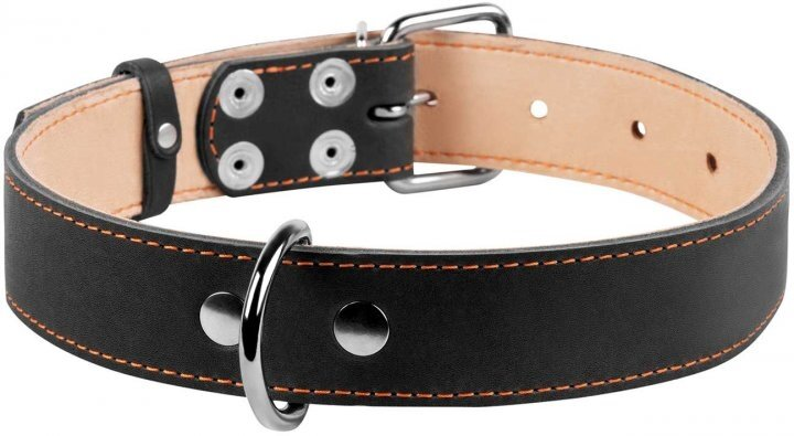 Нашийник Collar 02791 подвійний, чорний, 35 мм * 48-63 см