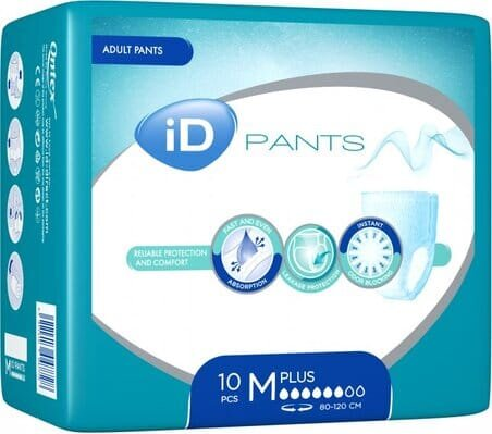 Підгузки-трусики для дорослих iD Pants Plus, розмір M, 10 штук