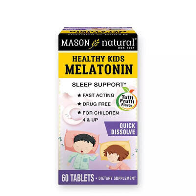 Мелатонін дитячий Mason Natural Healthy Kids Melatonin смак фруктів таблетки №60