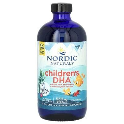 Риб'ячий жир для дітей Nordic Naturals Children's DHA 530 мг, полуниця, 473 мл
