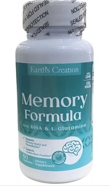 Комплекс для пам'яті Earth's Creation Memory Formula, 60 капсул