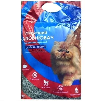 Наповнювач для котячого туалету ZOOset бентонітовий (дрібний пісок), 5 кг