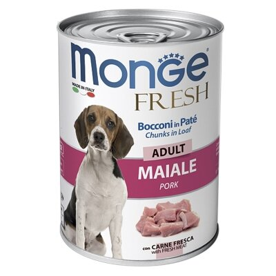 Корм вологий для собак Monge Fresh Adult Pork свинина, 400 г