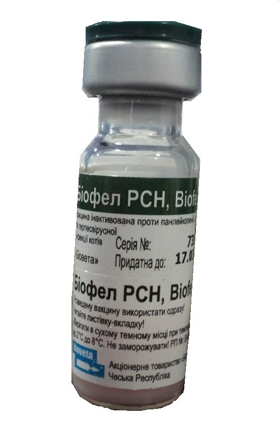 Біофел PCH вакцина для кішок по 1 дозі у флак.