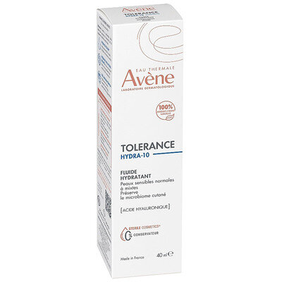Флюїд для обличчя Avene Tolerance Hydra-10 зволожуючий з гіалуроновою кислотою, 40 мл