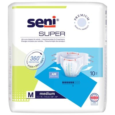 Підгузки для дорослих Seni Super medium, розмір М, 10 штук