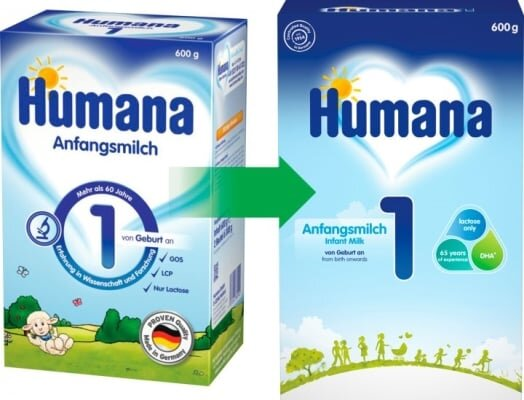 Суміш суха молочна Humana 1 з LC PUFA, пребіотиками і нуклеотидами для дітей з 0 до 6 місяців, 600 г