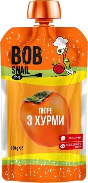Пюре фруктове Bob Snail Chef хурма (сорт Шарон), 250 г